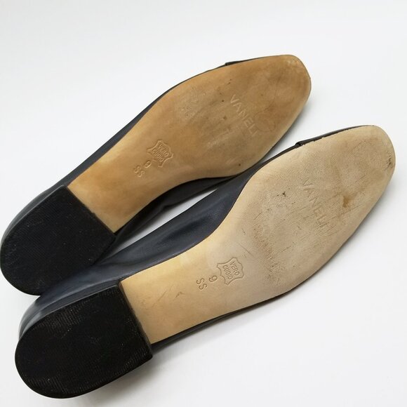 Vaneli Fc-313 Navy Nappa Soft Leather Cap Toe Ballet Flat Narrow SS Size 9 $175 - Picture 10 of 15